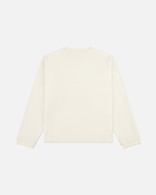 Cream Copy Waffle Tee