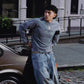 Grey Copy Waffle Tee