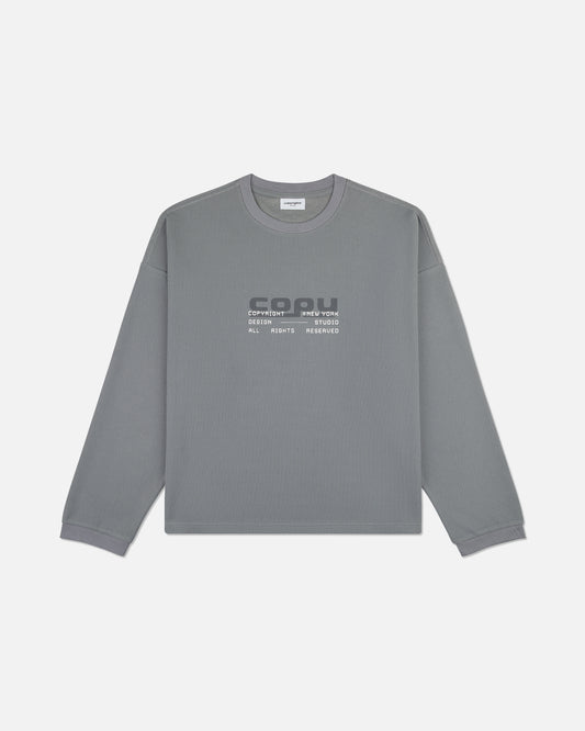 Grey Copy Waffle Tee