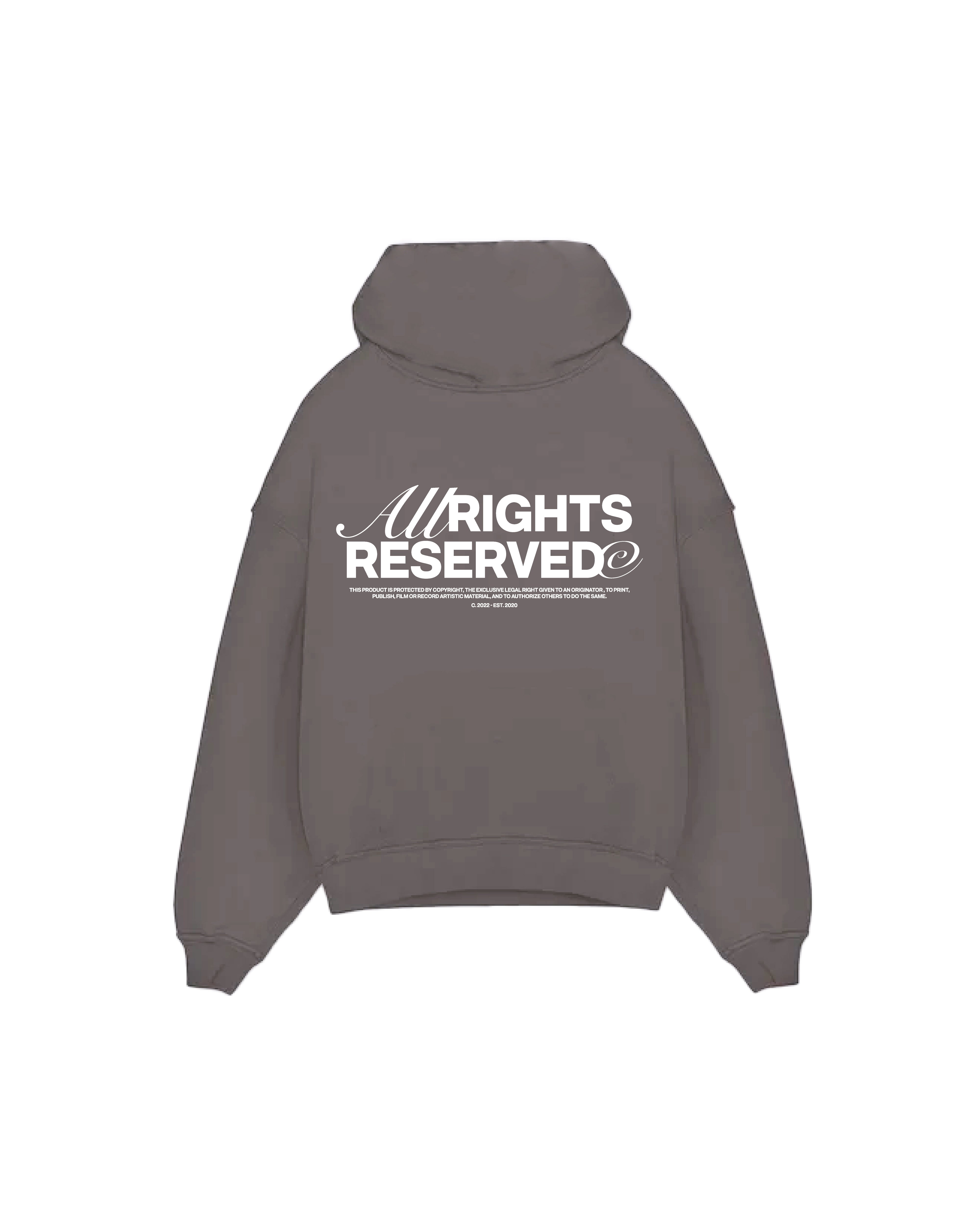 All Rights Reserved Hoodie Pigment Grey copyright